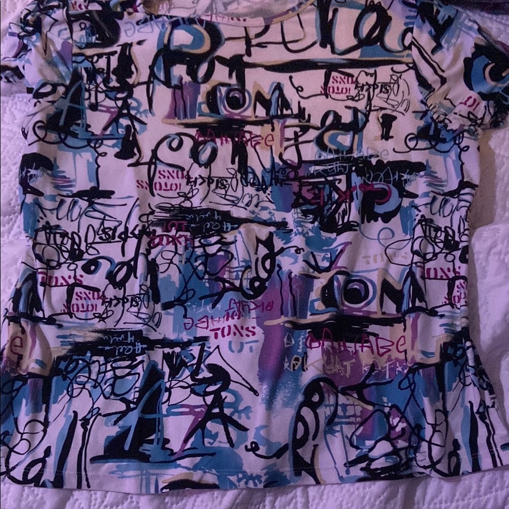 Abstract Print Short Sleeve Tee
